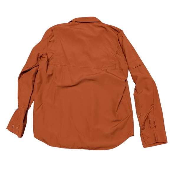 🧡COLUMBIA MEN'S SIZE LARGE 100% NYLON SHELL FRONT BUTTON COLLAR SHIRT. - Picture 9 of 9